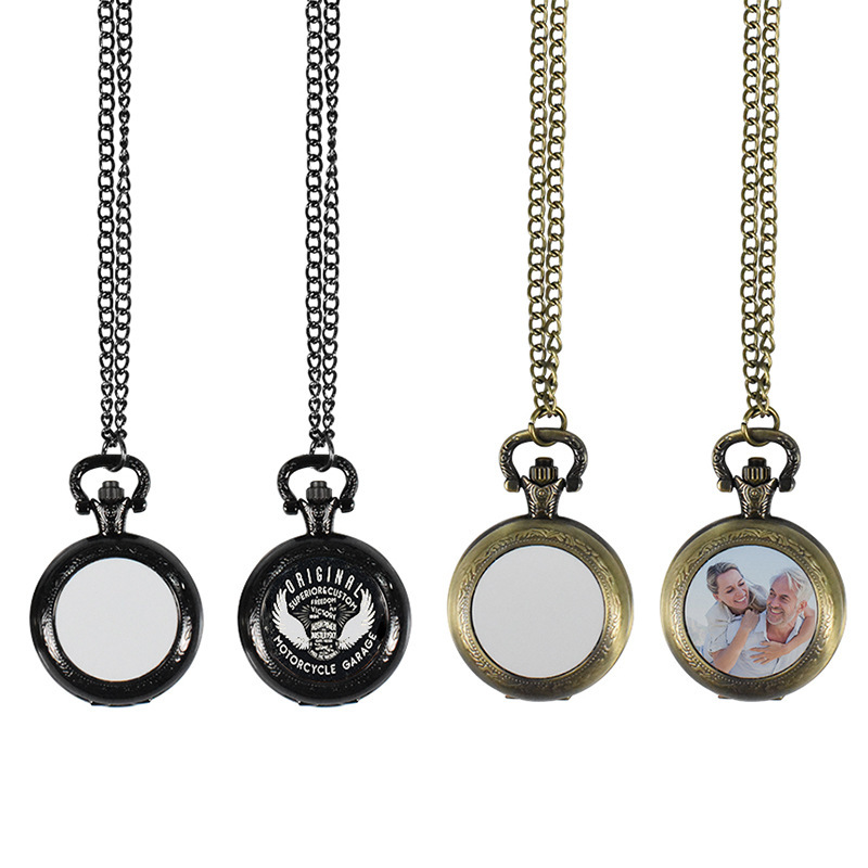 Vintage Fashion Streetwear - Collier pendentif montre de poche vintage