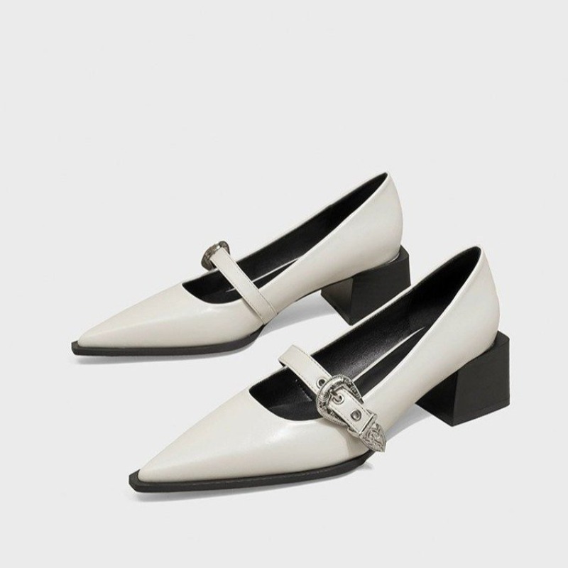 Vintage Fashion Dresses - Chaussures Mary Jane vintage à bout