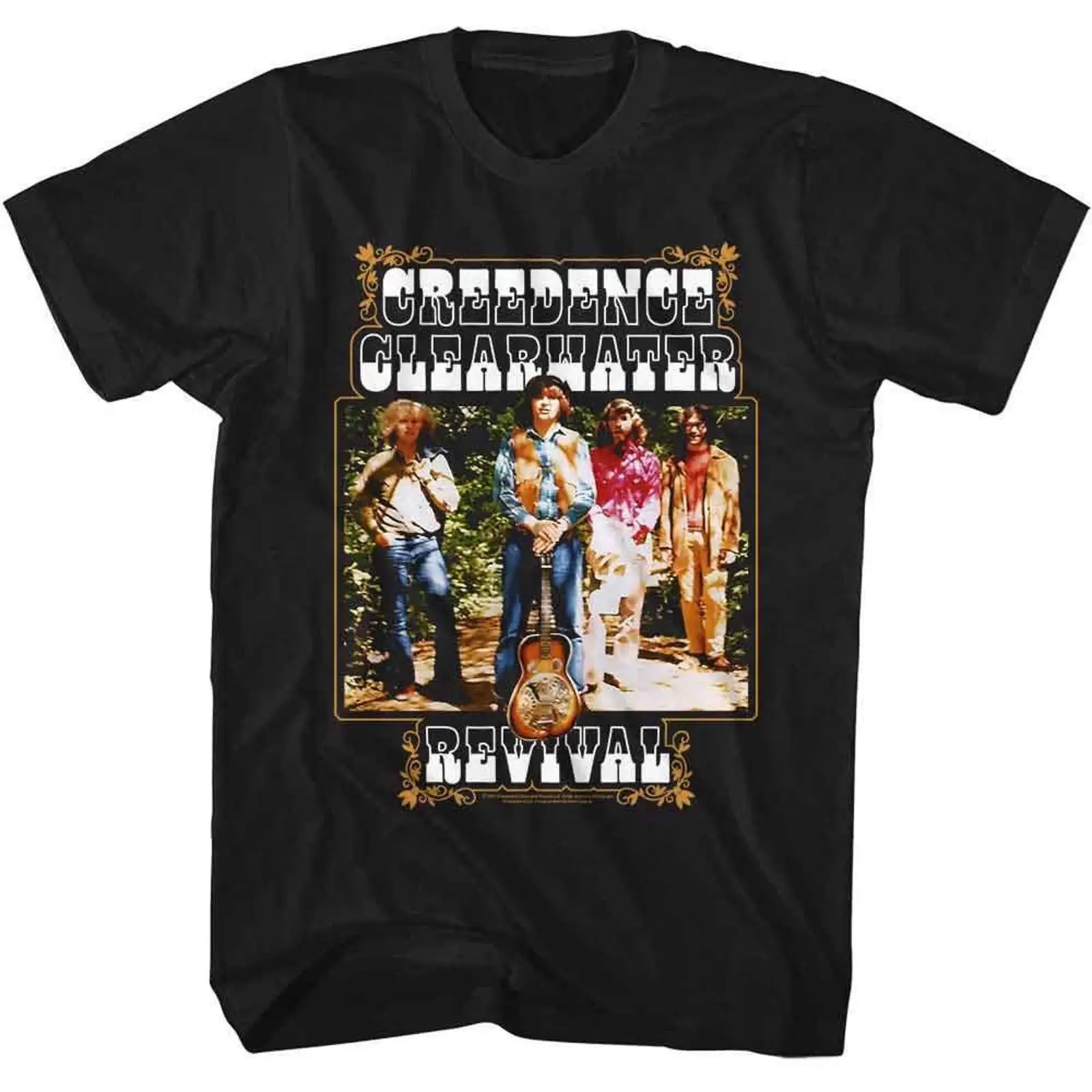 Vintage Fashion Revival - T-shirt noir Creedence Clearwater Revival Band
