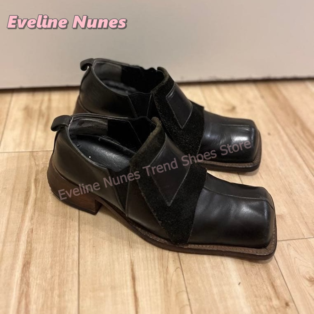 Vintage Fashion Dresses - Mocassins pour femmes à bout carré,