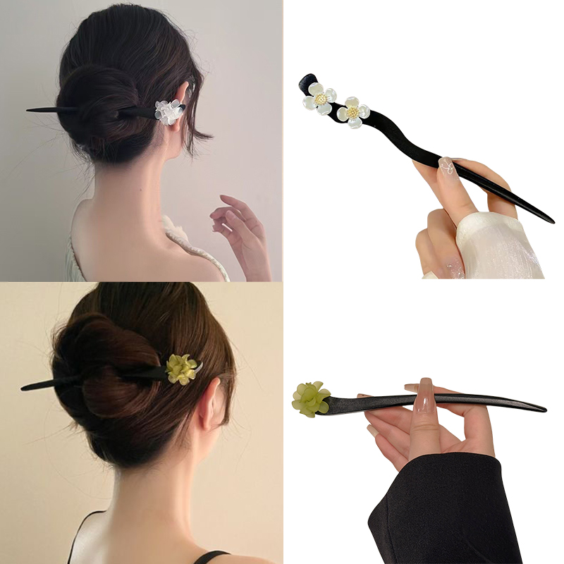 Vintage Fashion Shop - Bâtons de cheveux en bois de