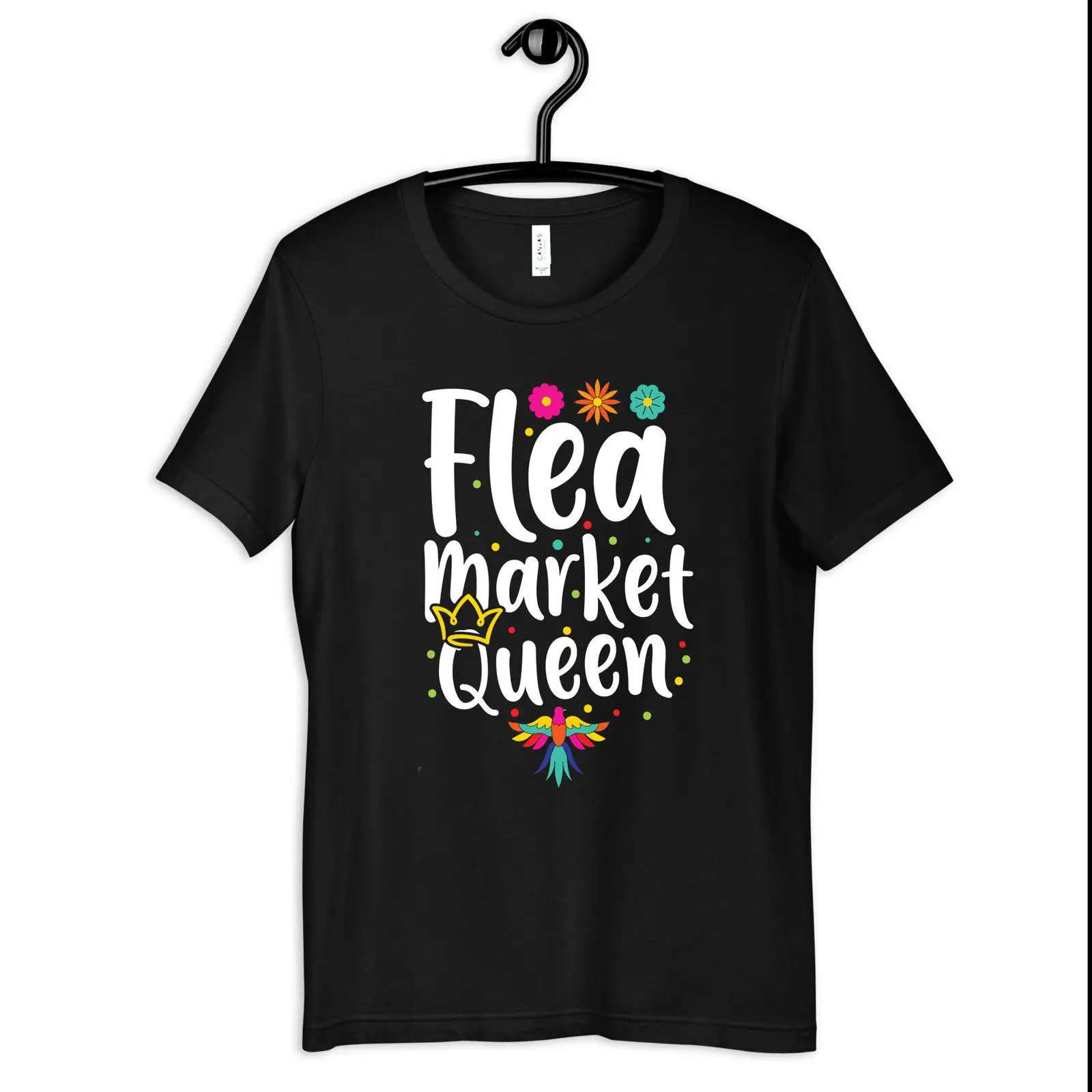 Vintage Fashion Market - T-shirt 'Flea Market Queen' pour femmes,