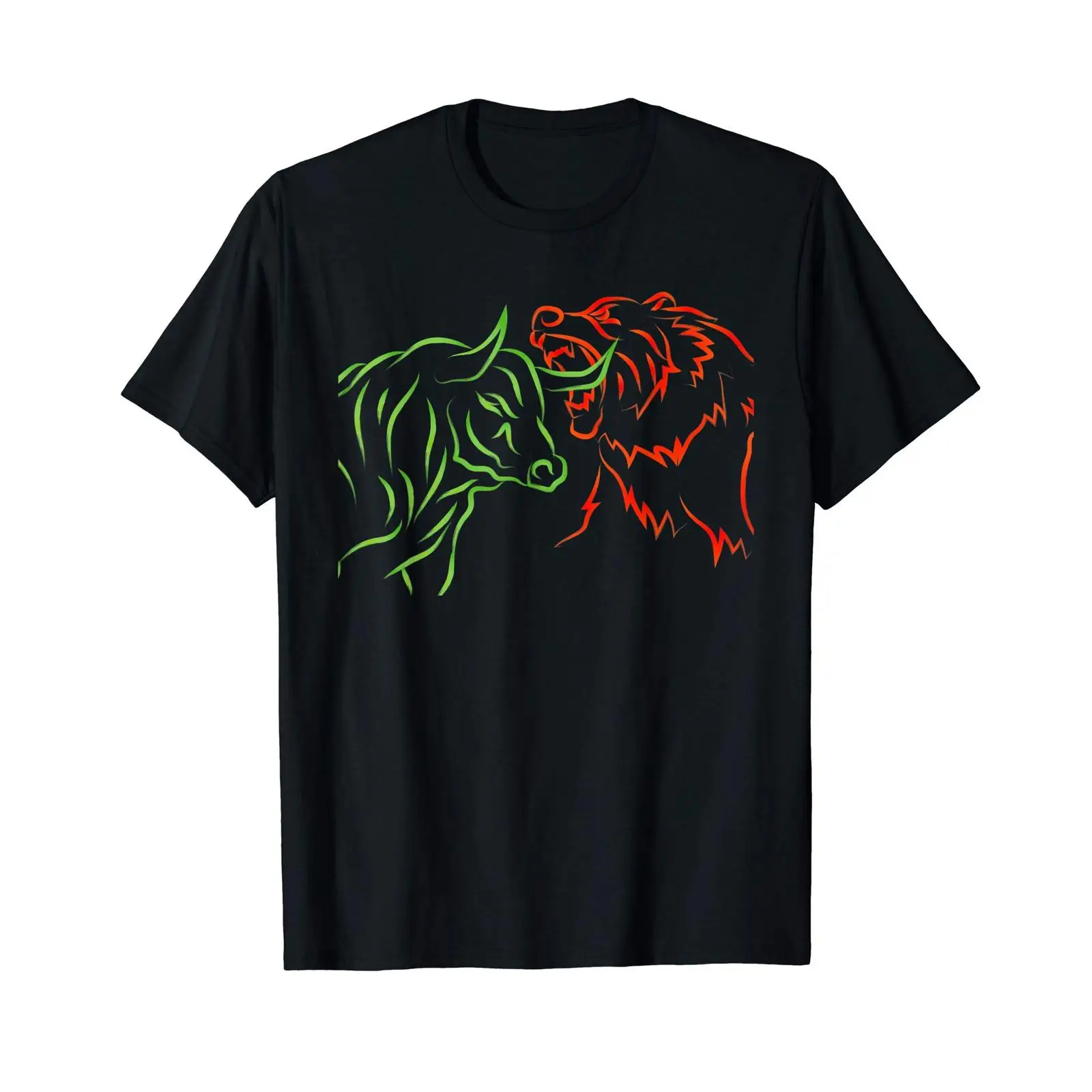 Vintage Fashion Market - T-shirt investisseur bourse, motif taureau contre