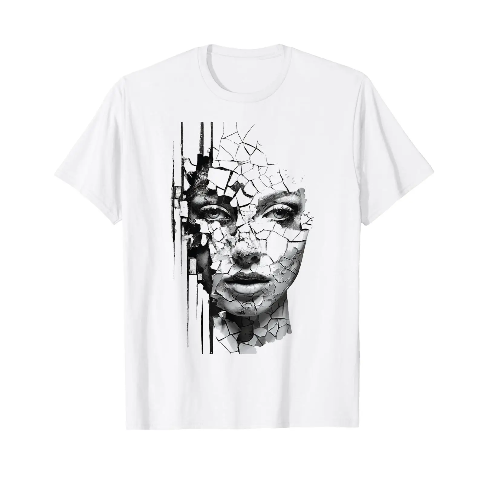 Vintage Fashion Drawings - T-shirt femme, illustration artistique abstraite, motif