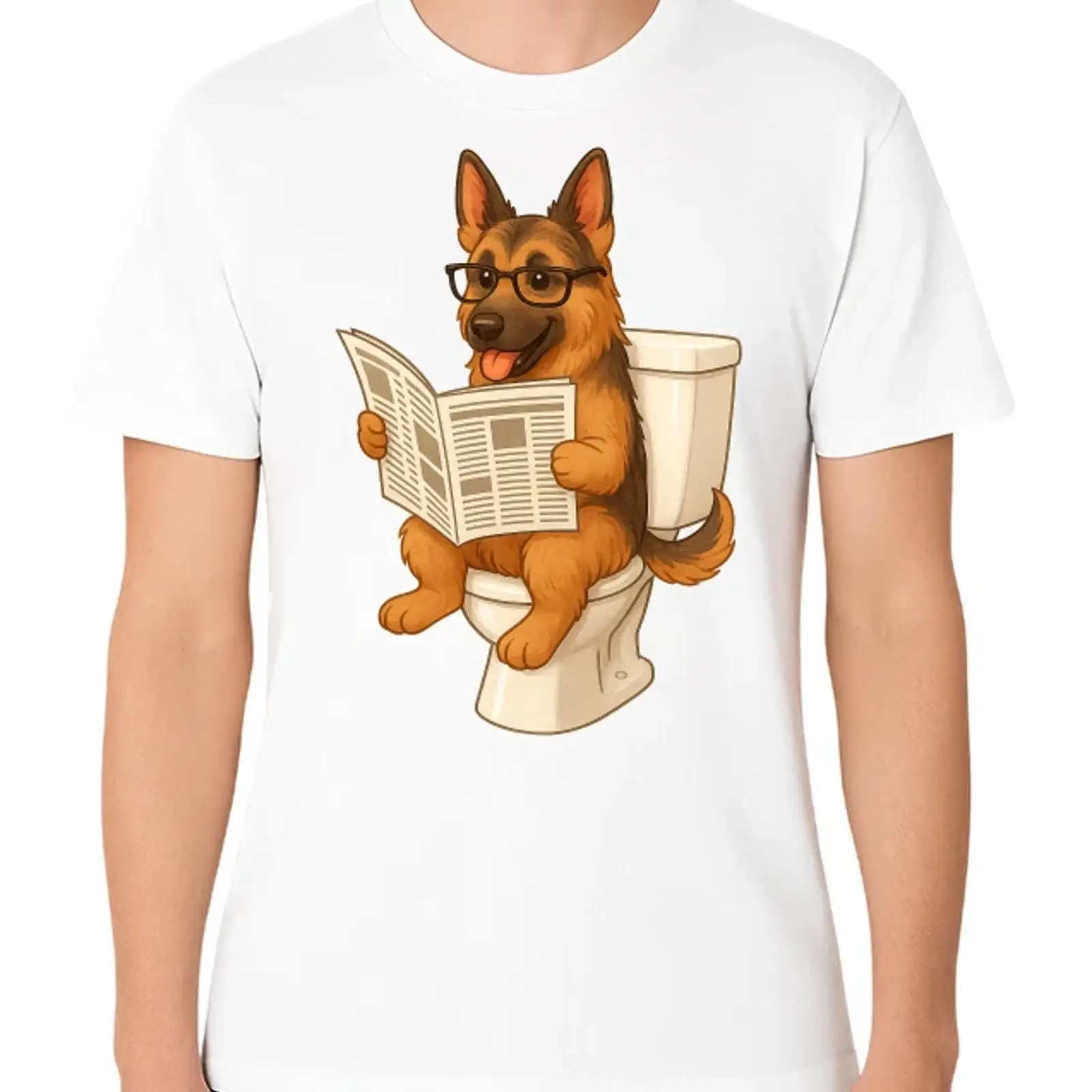 Vintage Fashion Newspaper - T-shirt vintage avec motif de chien