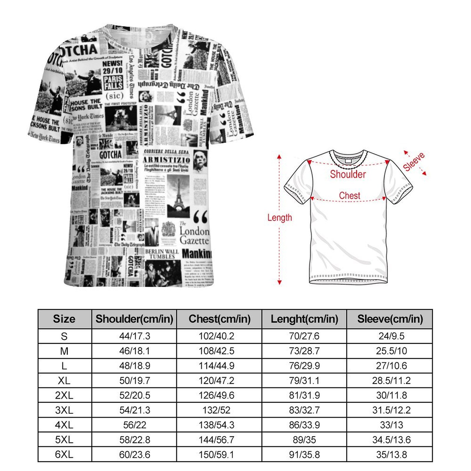 T-shirt vintage pour homme, mo - Vintage Fashion Newspaper avis et prix