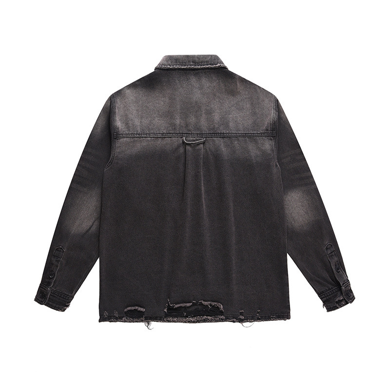 Veste en jean déchirée pour ho - Vintage Fashion Streetwear avis et prix