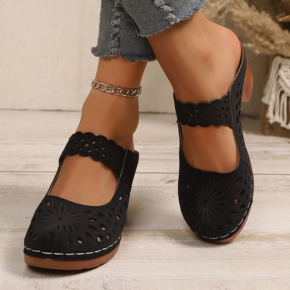 Mules à découpes pour femmes,  - Vintage Fashion Dresses avis et prix