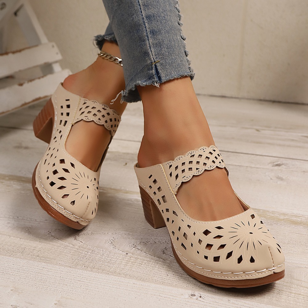 Mules à découpes pour femmes,  - Vintage Fashion Dresses avis et prix