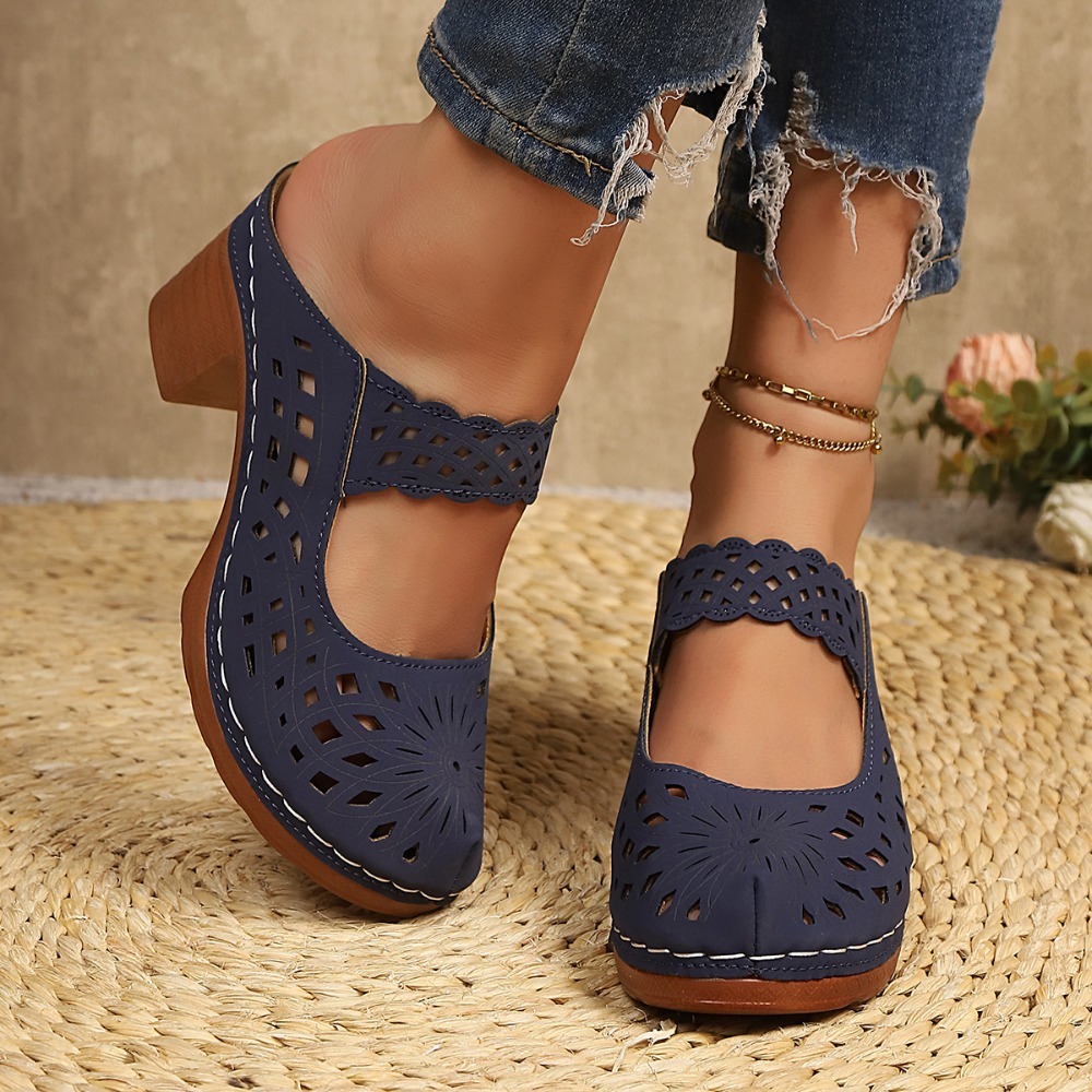Mules à découpes pour femmes,  - Vintage Fashion Dresses avis et prix