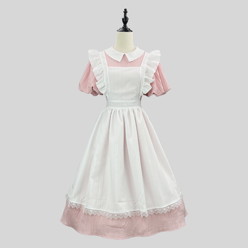 Robe longue rose et blanche de - Vintage Fashion Dresses avis et prix