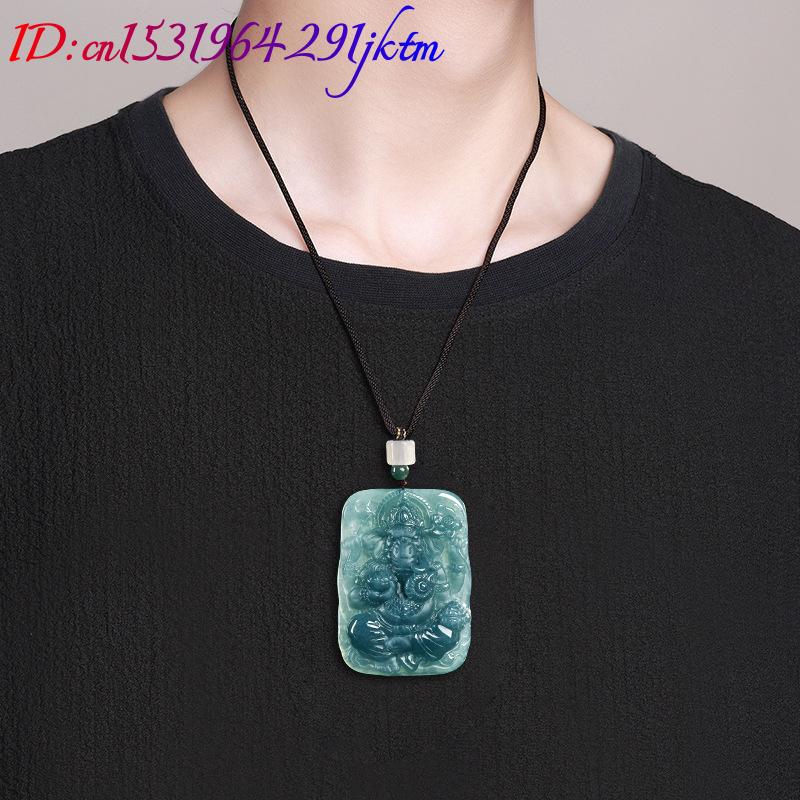 Myanmar jadéite Ganesha penden - Vintage Fashion Necklace avis et prix