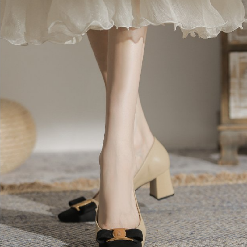 Escarpins à talons bloc bicolo - Vintage Fashion Dresses avis et prix