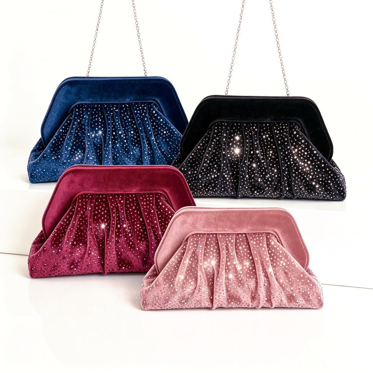 Sac à main plissé en velours o - French Vintage Fashion avis et prix