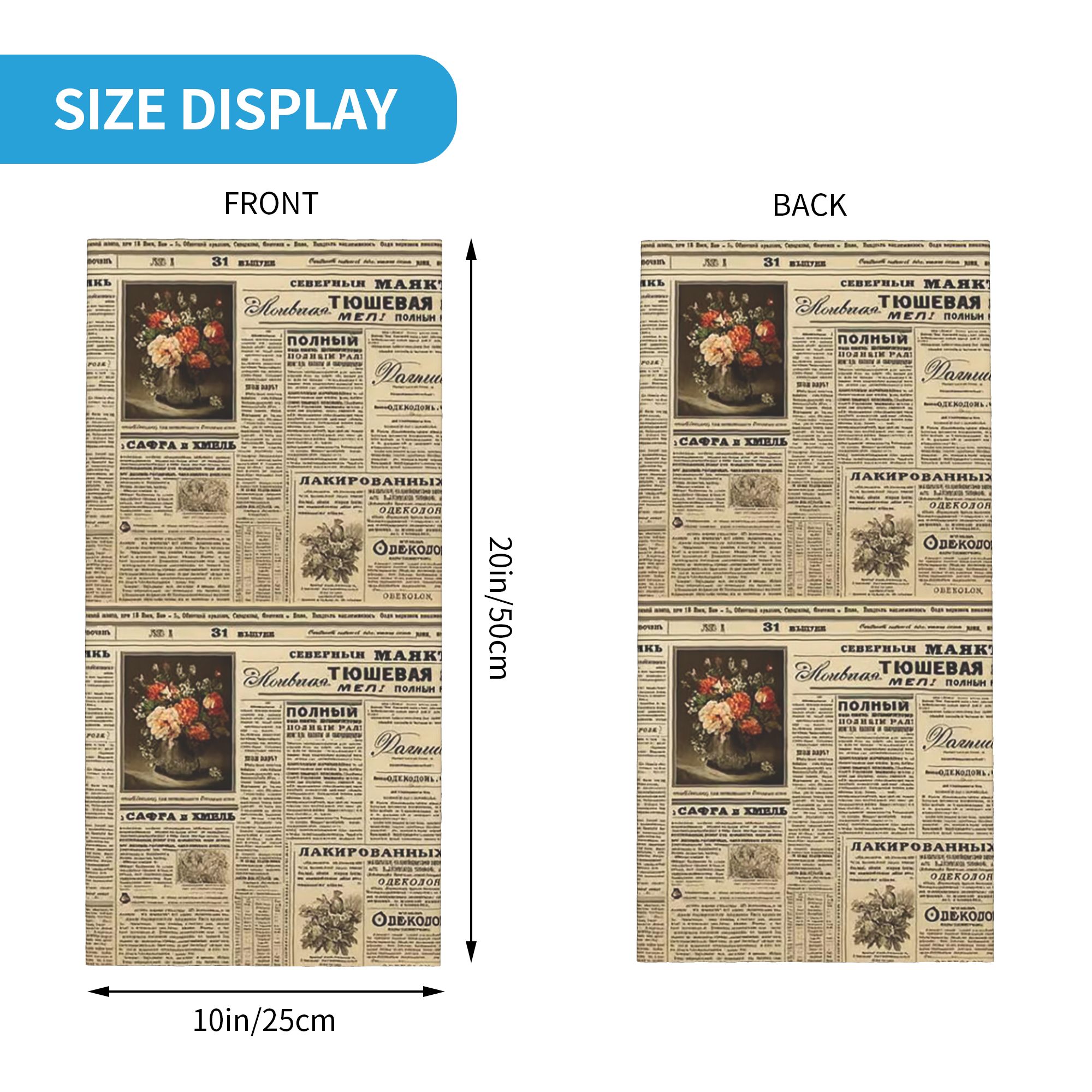 Bandana vintage imprimé journa - Vintage Fashion Newspaper avis et prix