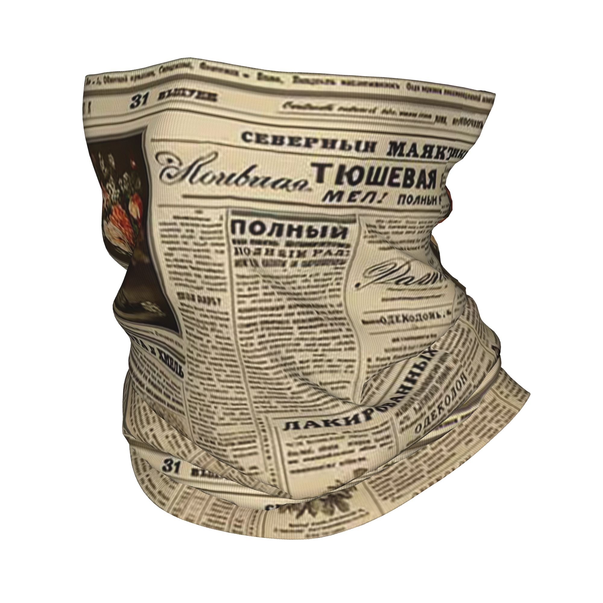 Bandana vintage imprimé journa - Vintage Fashion Newspaper avis et prix