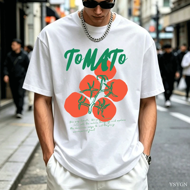 T-shirt à motif de tomates, id - Vintage Fashion Market avis et prix