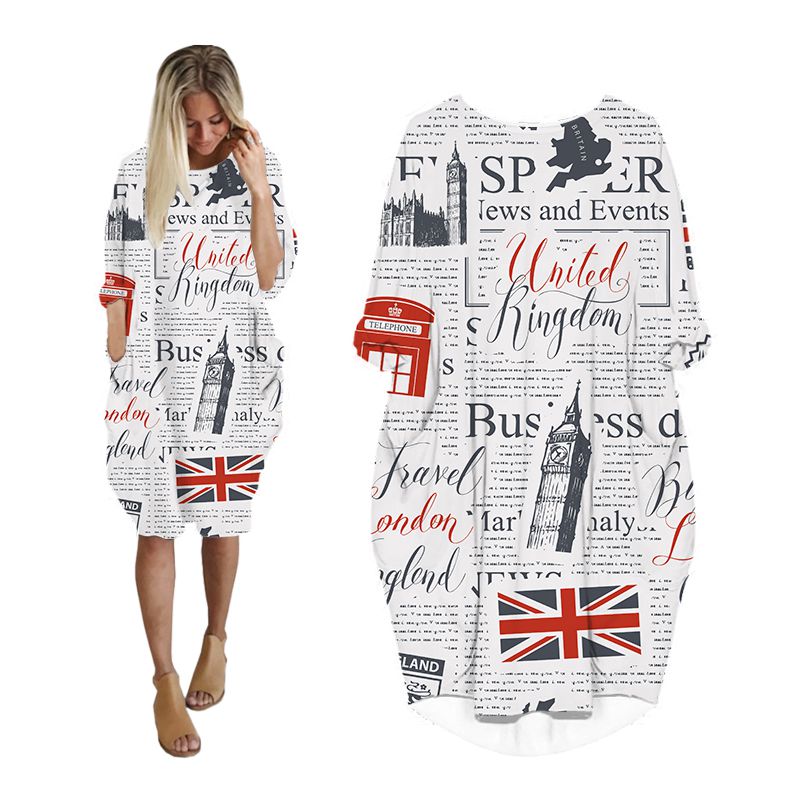 CLOOCL-Robe de journal imprimé - Vintage Fashion Newspaper avis et prix