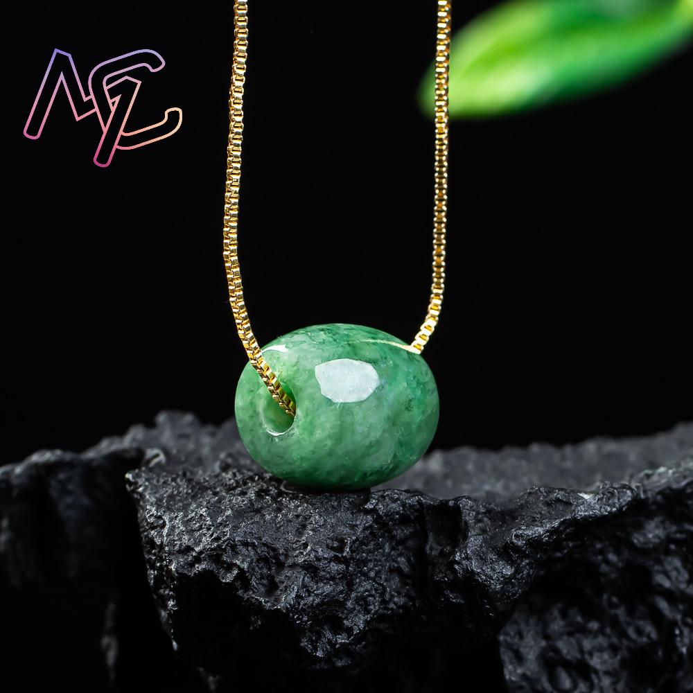 Pendentif en perles de Jade vé - Vintage Fashion Necklace avis et prix