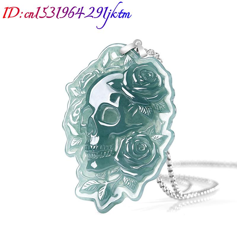 Collier Pendentif Crâne en Jad - Vintage Fashion Necklace avis et prix