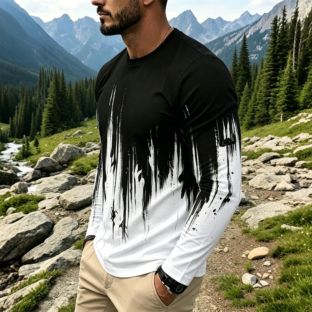 T-shirt à manches longues dégr - Vintage Fashion Streetwear avis et prix
