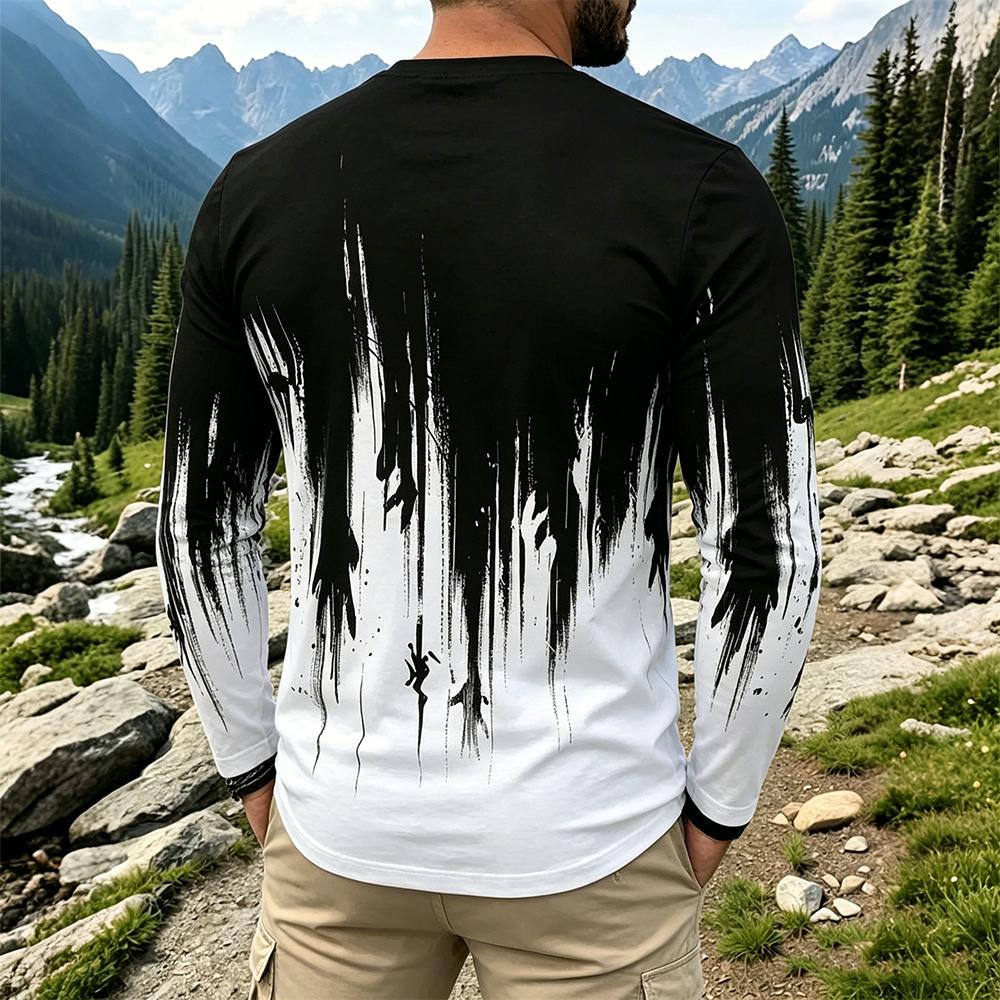 T-shirt à manches longues dégr - Vintage Fashion Streetwear avis et prix