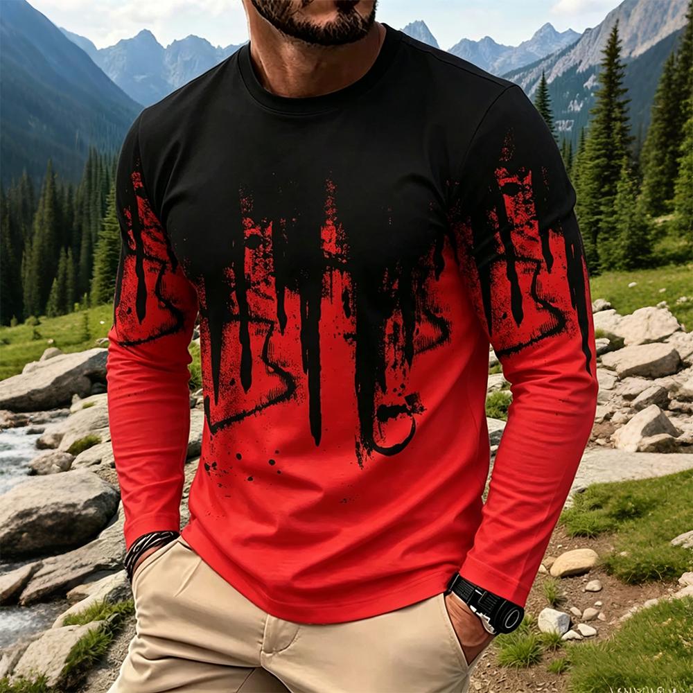 T-shirt à manches longues dégr - Vintage Fashion Streetwear avis et prix