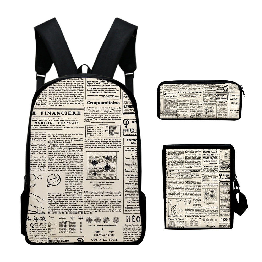 Sac à dos d'école pour élèves, - Vintage Fashion Newspaper avis et prix